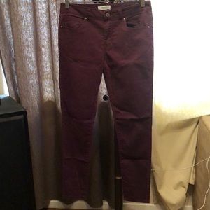 Maroon skinny jeans